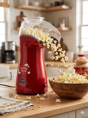 Popcorn Popper By West Bend Air Crazy - Red - EUC